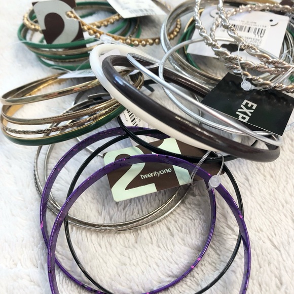Express Gold, Silver, Green, and Purple Bracelet Set - Picture 4 of 4